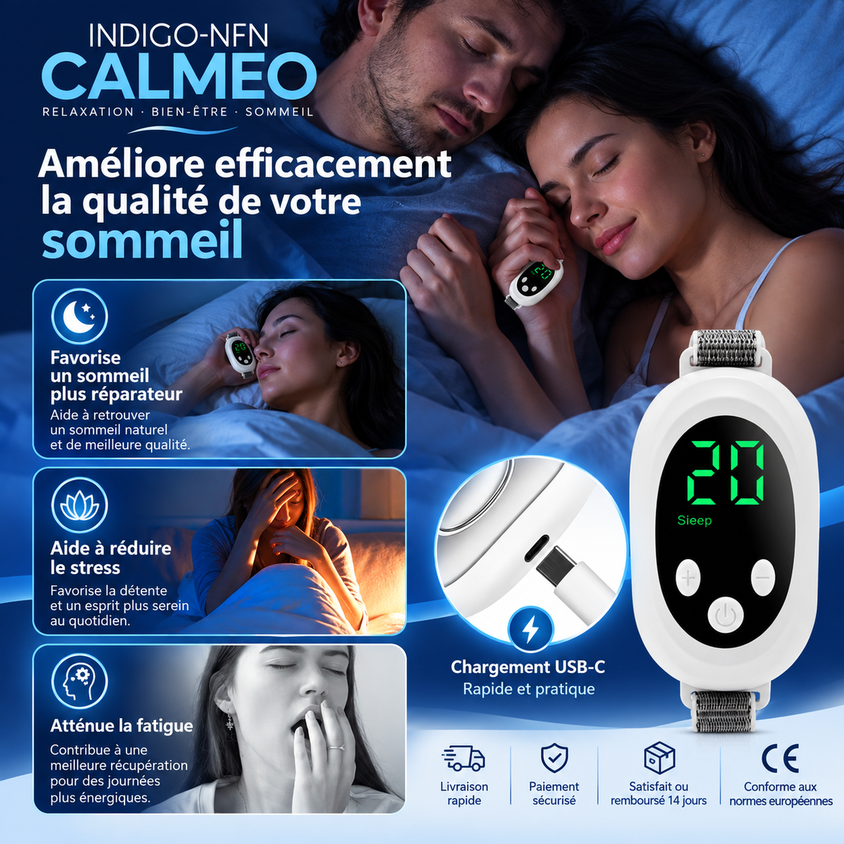 🧘CALMEO 🛌 Votre allié anti-stress pour des nuits plus sereines.
